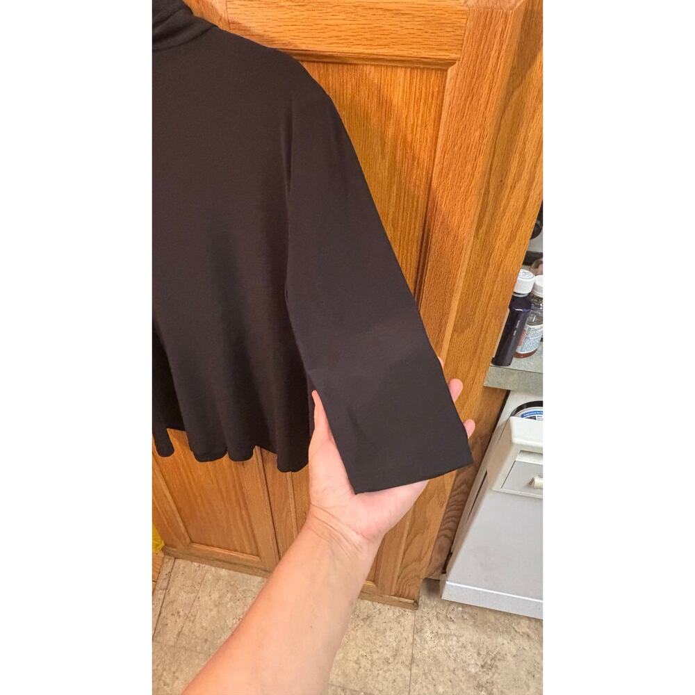 Carol Rose Dressy stretch Cardigan lightweight 3/4 sleeve jacket style top - Picture 7 of 9